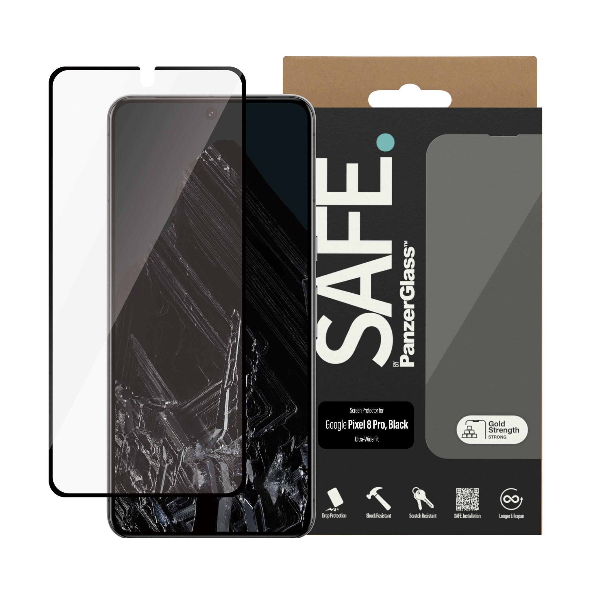 SAFE. by PanzerGlass® Screen Protector Google Pixel 8 Pro | Ultra-Wide Fit